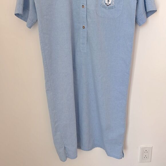 Saint James Denim Shirt Dress Made in France (Size 40 France- US 8/Medium) - Picture 3 of 8